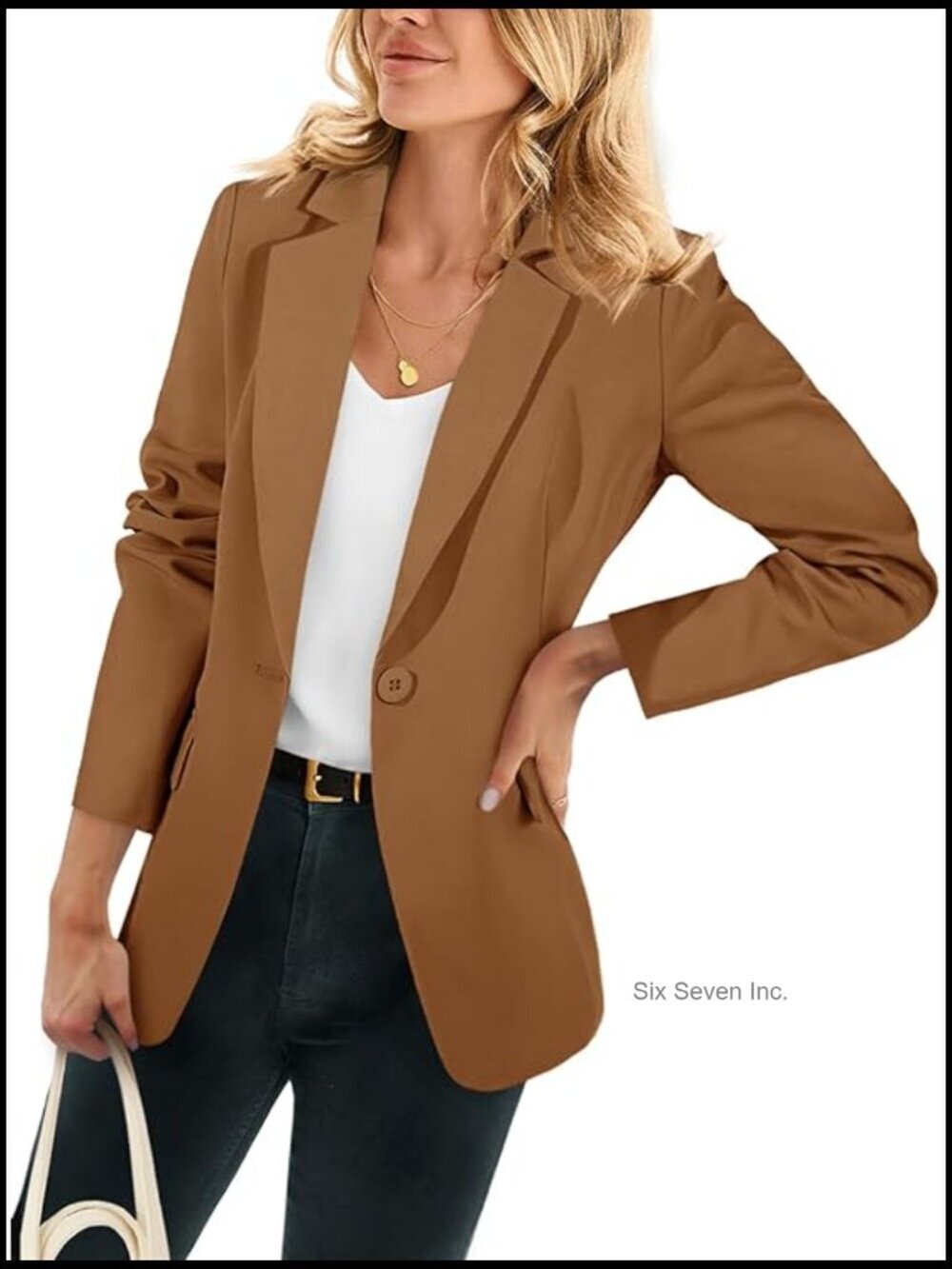 Casual Open Front Blazer Long Sleeve Work Office Suit Jacket